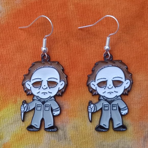 Handmade HALLOWEEN MICHAEL MYERS Earrings - Picture 4 of 6